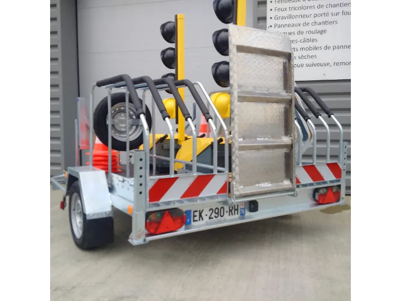 remorque porte barrieres lucon